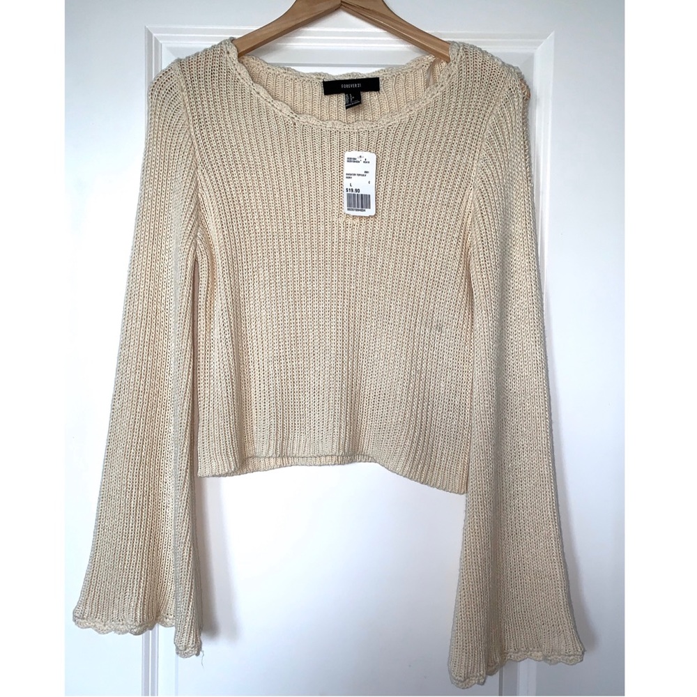 Forever 21 Oatmeal / Cream Colored Long Sleeve Top